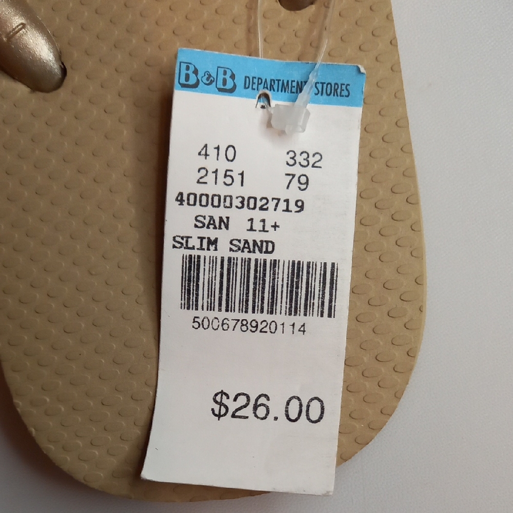 Havaianas Women's Gold and Tan Sandals - Picture 3 of 7